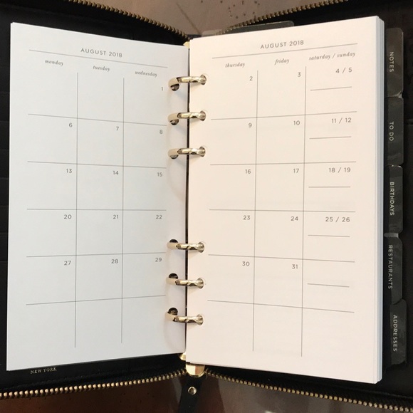 KATE SPADE Leather PLANNER 2019 W/ INSERTS - Picture 4 of 8
